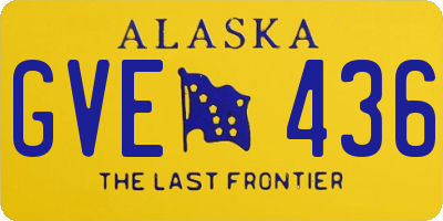 AK license plate GVE436