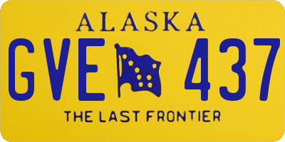 AK license plate GVE437