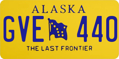 AK license plate GVE440