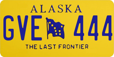 AK license plate GVE444