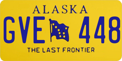 AK license plate GVE448