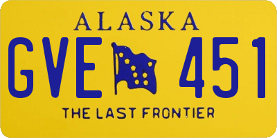 AK license plate GVE451