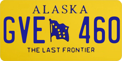 AK license plate GVE460