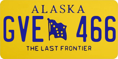 AK license plate GVE466