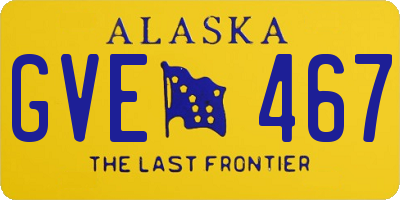 AK license plate GVE467