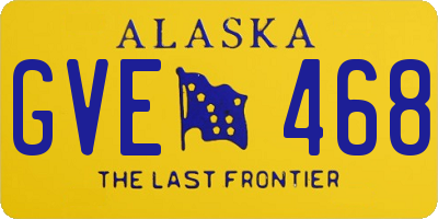 AK license plate GVE468