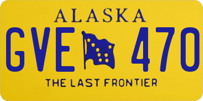 AK license plate GVE470