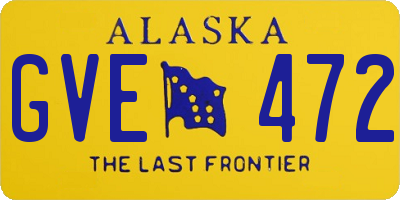AK license plate GVE472