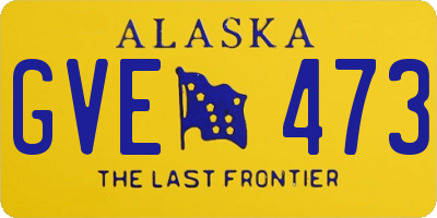 AK license plate GVE473