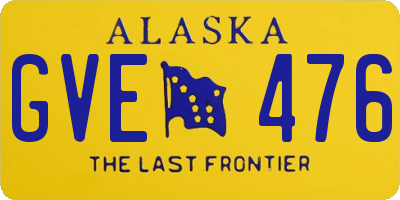 AK license plate GVE476