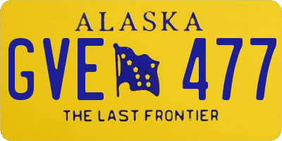 AK license plate GVE477