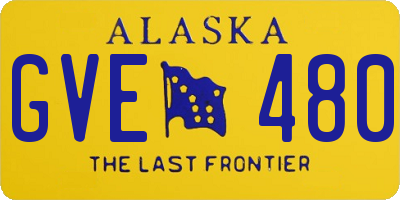 AK license plate GVE480