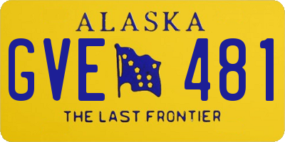 AK license plate GVE481