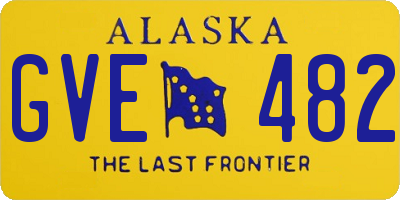 AK license plate GVE482