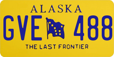 AK license plate GVE488