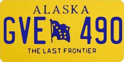 AK license plate GVE490