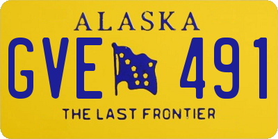 AK license plate GVE491