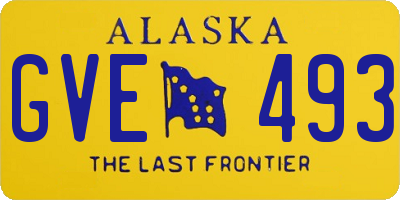 AK license plate GVE493