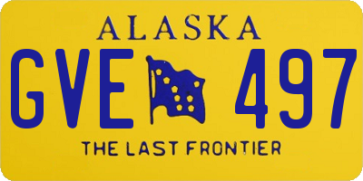 AK license plate GVE497