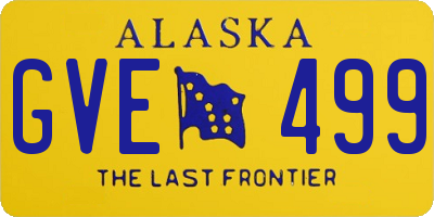 AK license plate GVE499