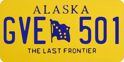 AK license plate GVE501