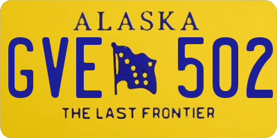 AK license plate GVE502