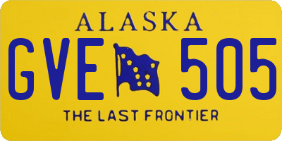 AK license plate GVE505