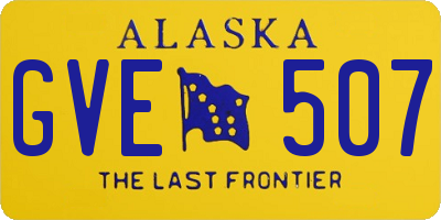 AK license plate GVE507