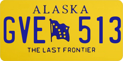 AK license plate GVE513