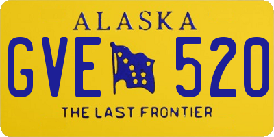 AK license plate GVE520