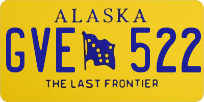 AK license plate GVE522