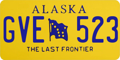AK license plate GVE523