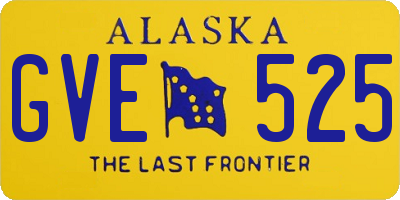 AK license plate GVE525