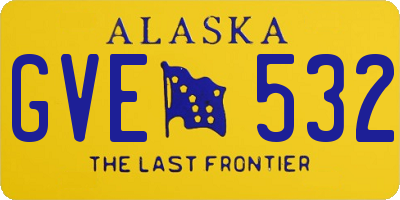 AK license plate GVE532