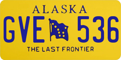 AK license plate GVE536