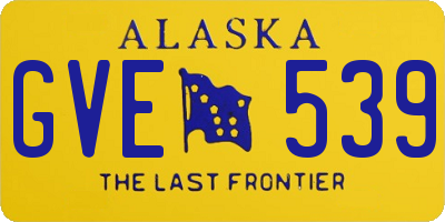 AK license plate GVE539