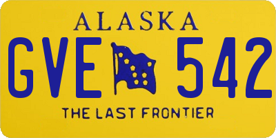 AK license plate GVE542