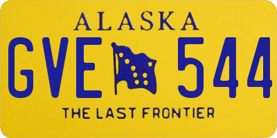 AK license plate GVE544