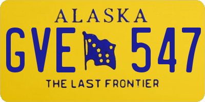 AK license plate GVE547