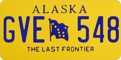 AK license plate GVE548