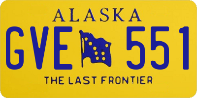 AK license plate GVE551