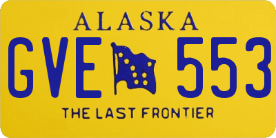 AK license plate GVE553