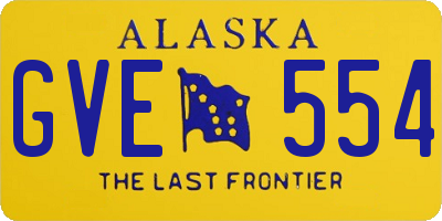 AK license plate GVE554