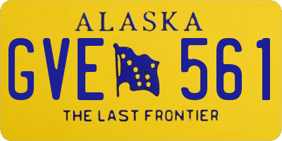 AK license plate GVE561