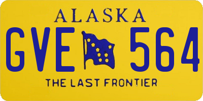 AK license plate GVE564