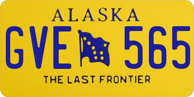 AK license plate GVE565