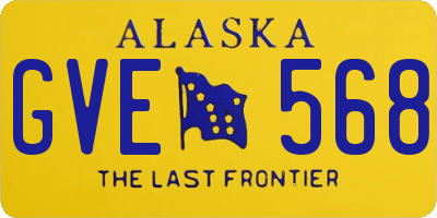 AK license plate GVE568