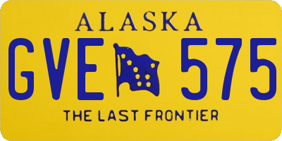 AK license plate GVE575