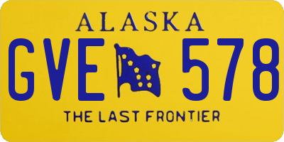 AK license plate GVE578