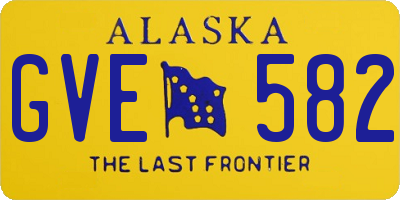 AK license plate GVE582